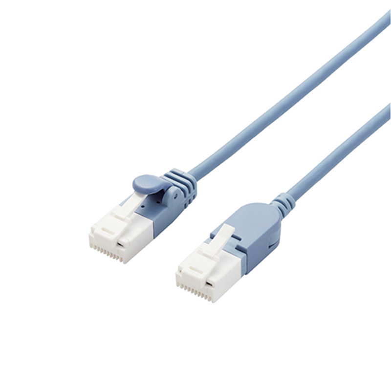 エレコム LANケーブルCat6A10m青スイングコネクタ 1個（ご注文単位1個）【直送品】