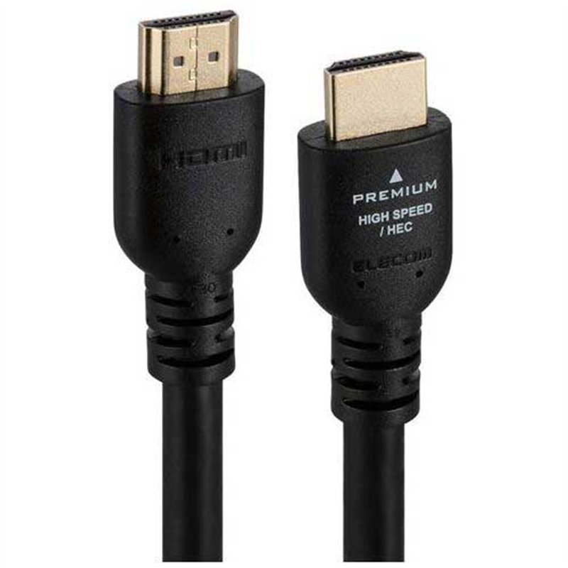 エレコム PremiumHDMIケーブル 5m DH-HDPS14E50BK2 1個（ご注文単位1個）【直送品】