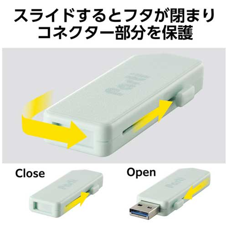 エレコム スライドシャッターUSBメモリ32GB LB 1個（ご注文単位1個）【直送品】