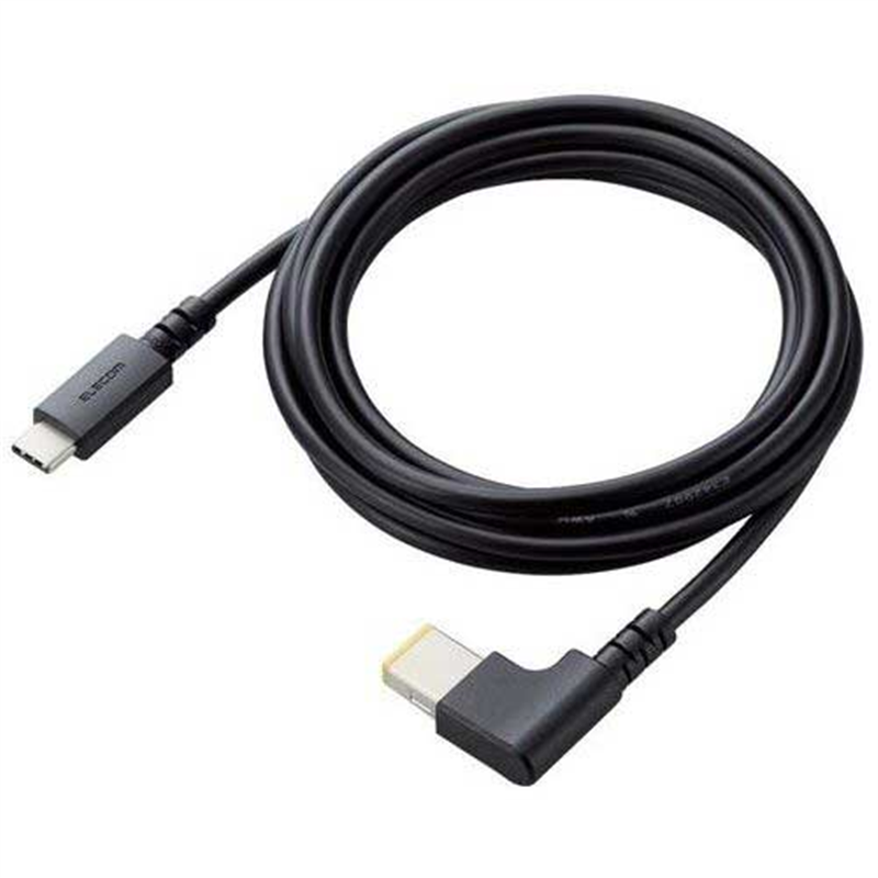 エレコム ノートPC充電ケーブル(C to DC角 60W) 1個（ご注文単位1個）【直送品】