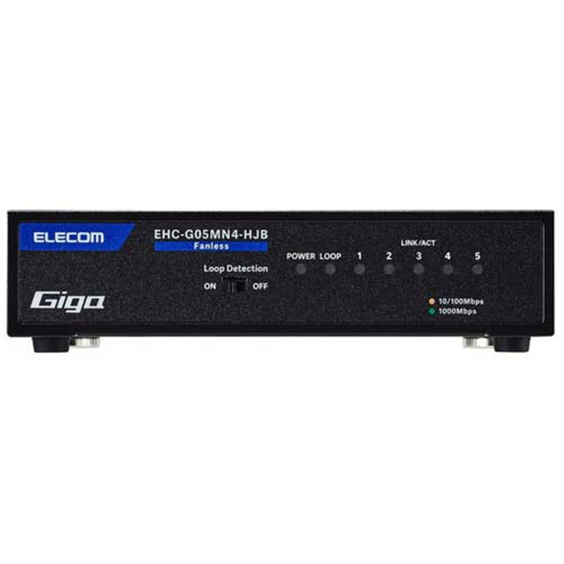 エレコム スイッチングハブ 5ポート EHC-G05MN4-HJB 1個(ご注文単位1個)【直送品】