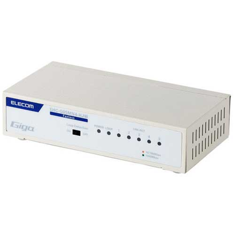 エレコム スイッチングハブ 5ポート EHC-G05MN4-HJW 1個（ご注文単位1個）【直送品】