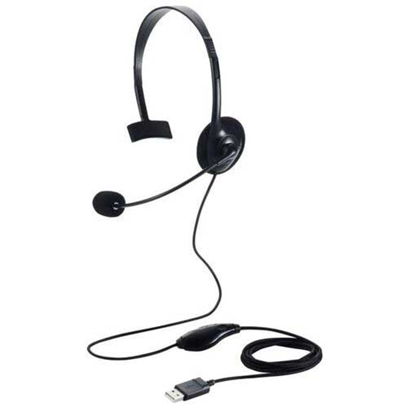 エレコム 片耳USBヘッドセットHS-HP14MUBK 1個（ご注文単位1個）【直送品】