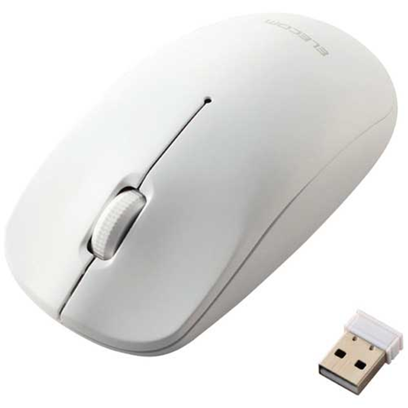 エレコム 光学式無線マウス M-LE10DRWH ホワイト 1個（ご注文単位1個）【直送品】