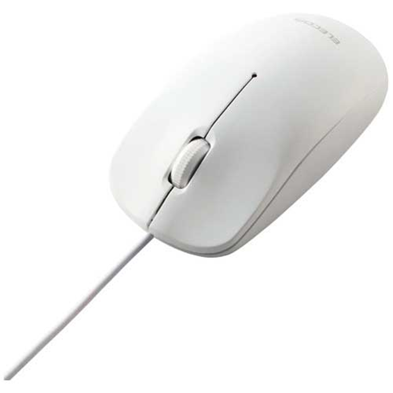 エレコム 光学式有線マウス M-LE10URWH ホワイト 1個（ご注文単位1個）【直送品】