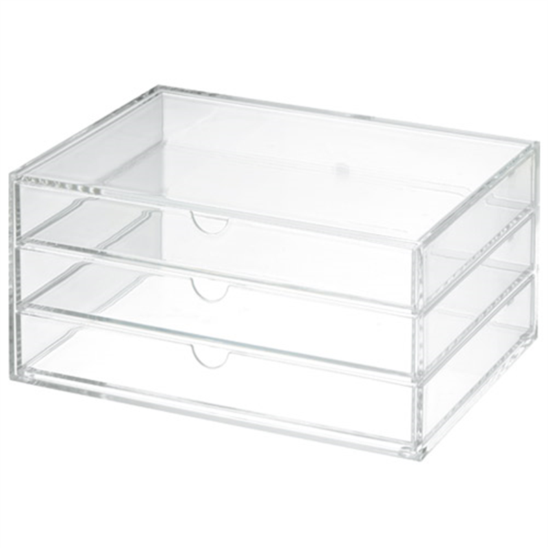 スマイル アクリル収納ケース3段 741164 1個(ご注文単位1個)【直送品】