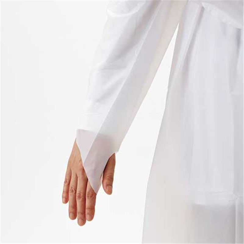 クラフトマン ポリエプロン 親指フック付 ホワイト10枚入 1個(ご注文単位1個)【直送品】