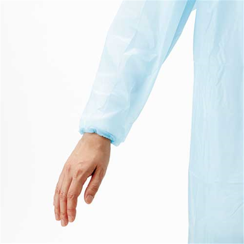 クラフトマン ポリエプロン ゴム袖 ブルー 10枚入 1個(ご注文単位1個)【直送品】