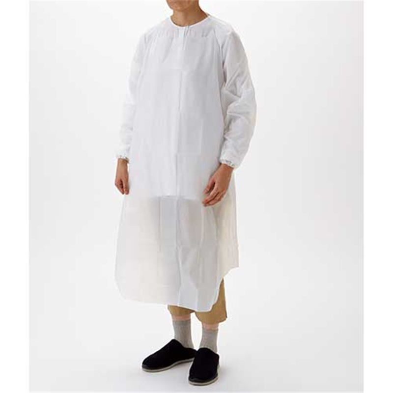 クラフトマン ポリエプロン ゴム袖 ホワイト 10枚入 1個(ご注文単位1個)【直送品】