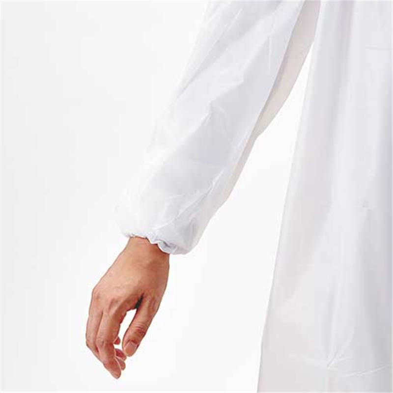 クラフトマン ポリエプロン ゴム袖 ホワイト 10枚入 1個(ご注文単位1個)【直送品】