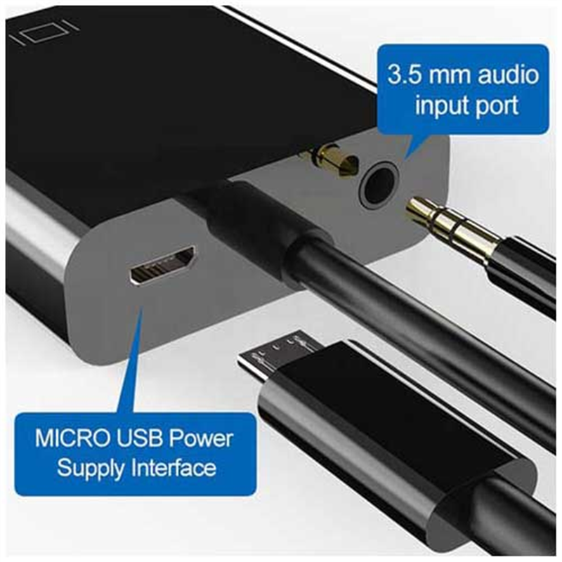 ルーメン 変換アダプタ HDMI-VGA LAD-HDMIVGA 1個（ご注文単位1個）【直送品】