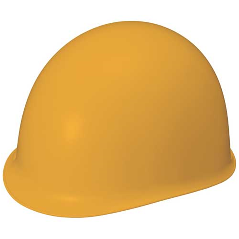 加賀産業 ヘルメット つばなし イエロー 1個（ご注文単位1個）【直送品】