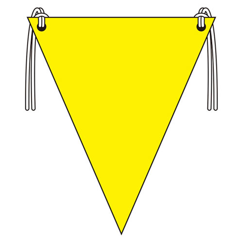 ユニット 三角旗 黄無地/372-60 1個（ご注文単位1個）【直送品】