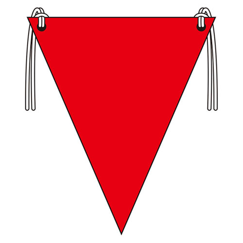 ユニット 三角旗 赤無地/372-61 1個（ご注文単位1個）【直送品】