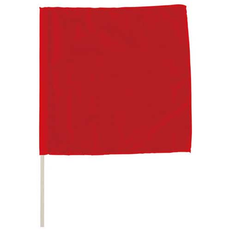 ユニット 手旗 赤 面ファスナー付 1個（ご注文単位1個）【直送品】