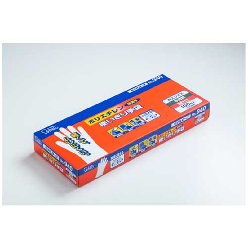 エステー ポリエチレン使いきり手袋 No.940M 100枚 1個（ご注文単位1個）【直送品】
