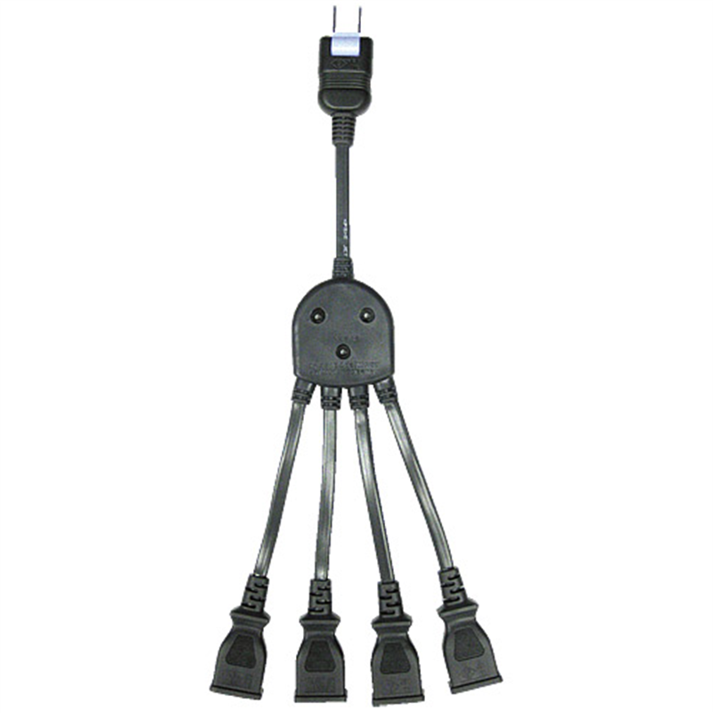 朝日電器 4分配コード W-X1200NB(DG) 1個（ご注文単位1個）【直送品】