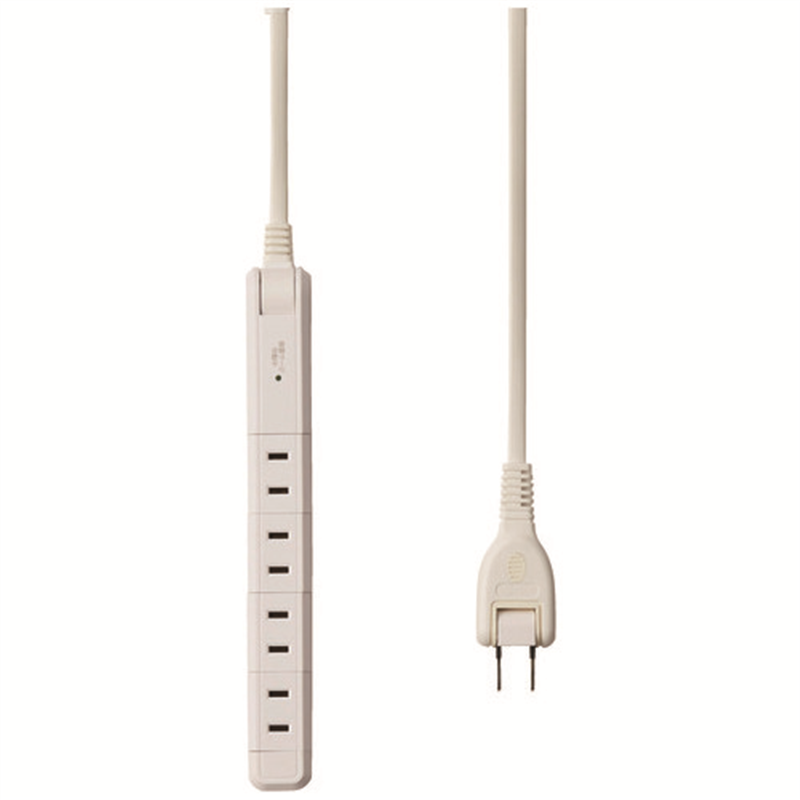 朝日電器 スリム回転タップ4個口2m WBS-SL402SB(W) 1個（ご注文単位1個）【直送品】