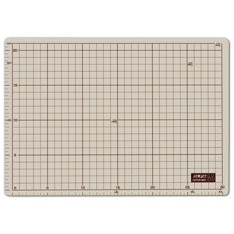 オルファ カッターマット 134B A4 グレー/茶 1個(ご注文単位1個)【直送品】