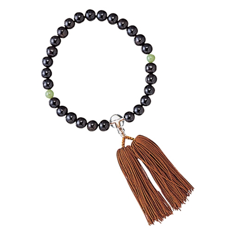 雲州堂 念珠 UN-02 縞黒檀珠 男性用 1個（ご注文単位1個）【直送品】