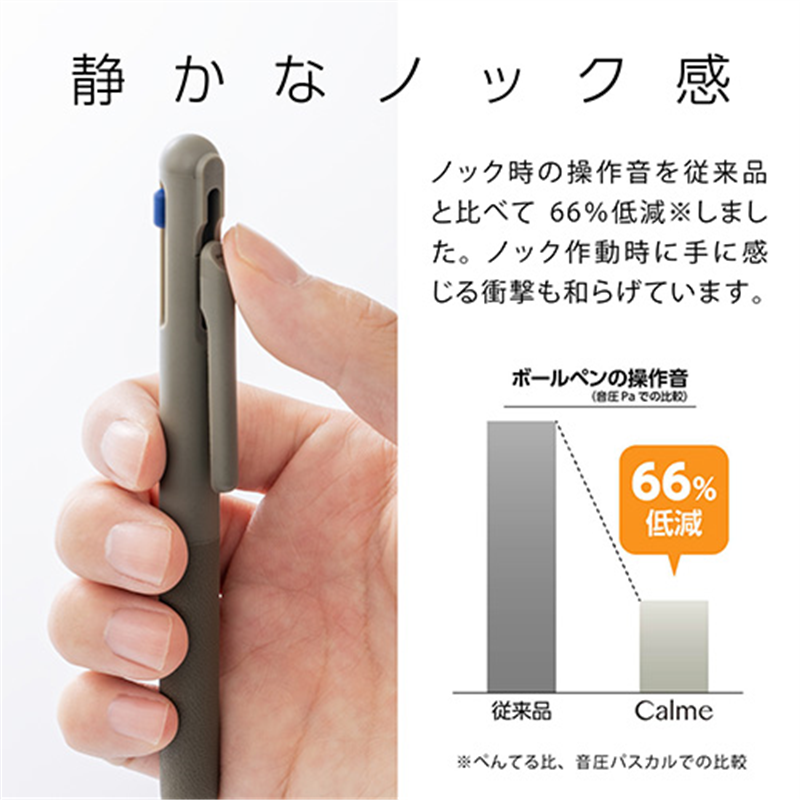 ぺんてる 3色ボールペンCalme0.5 カーキ BXAC35D 1個(ご注文単位1個)【直送品】