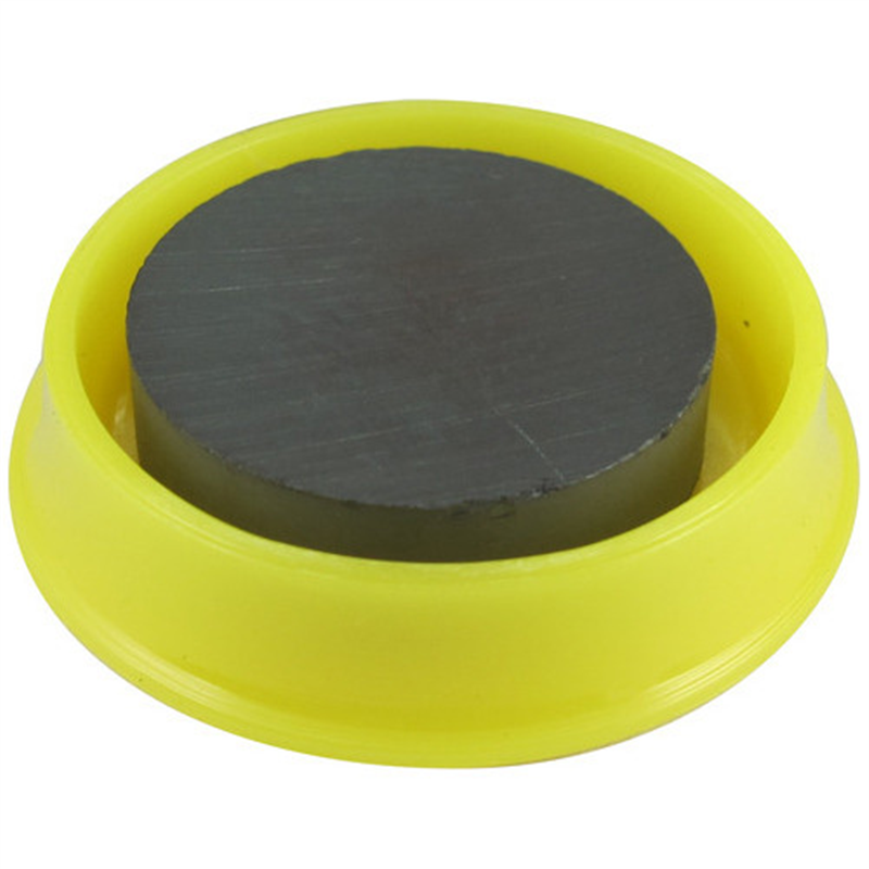 ミツヤ カラーマグネット MR-30 黄 30mm 10個/箱(ご注文単位1箱)【直送品】