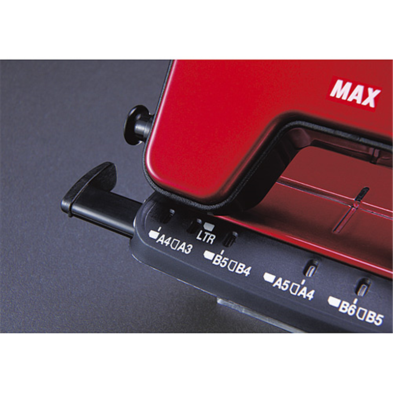 マックス 軽あけパンチSCOOVA DP-15T/R 赤 DP90125 1個(ご注文単位1個)【直送品】