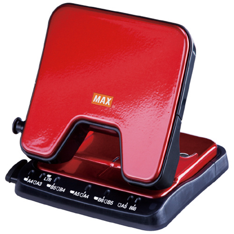 マックス 軽あけパンチSCOOVA DP-35T/R 赤 DP90133 1個（ご注文単位1個）【直送品】