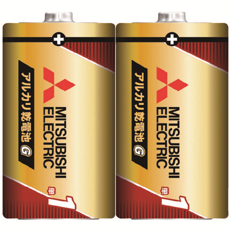 三菱電機 三菱電機アルカリ乾電池単1形 2本 1個（ご注文単位1個）【直送品】