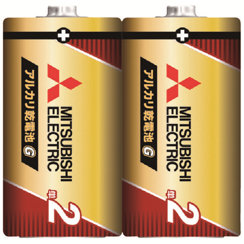 三菱電機 三菱電機アルカリ乾電池単2形 2本 1個（ご注文単位1個）【直送品】