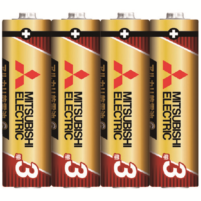 三菱電機 三菱電機アルカリ乾電池単3形 4本 1個（ご注文単位1個）【直送品】