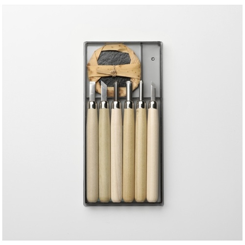 義春刃物 マルイチ彫刻刀 R-6 プラケース6本組 1個（ご注文単位1個）【直送品】