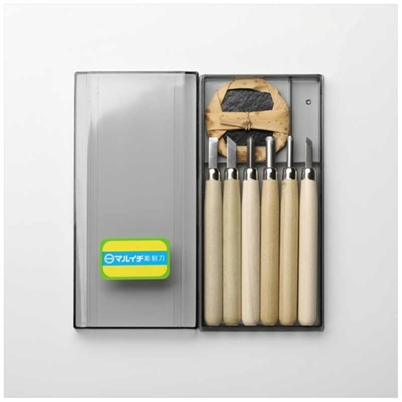 義春刃物 マルイチ彫刻刀 R-6 プラケース6本組 1個(ご注文単位1個)【直送品】