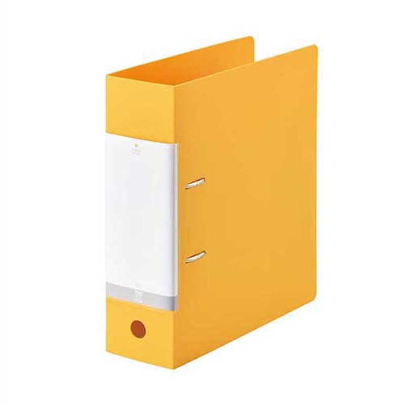 LIHITLAB D型リングファイル A4S 黄 G2290-5 1個（ご注文単位1個）【直送品】