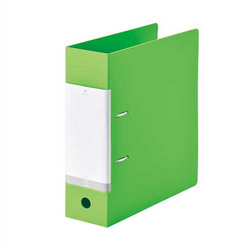 LIHITLAB D型リングファイル A4S 黄緑 G2290-6 1個（ご注文単位1個）【直送品】