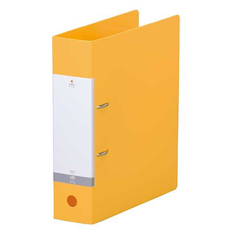 LIHITLAB D型リングファイル A4S G2280-5 黄 1個（ご注文単位1個）【直送品】