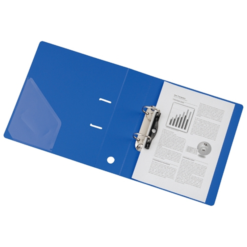 LIHITLAB D型リングファイル A4S G2280-8 青 1個(ご注文単位1個)【直送品】