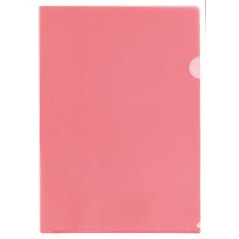 LIHITLAB クリヤーホルダー G6100-18 A4 桃 100枚 1個（ご注文単位1個）【直送品】