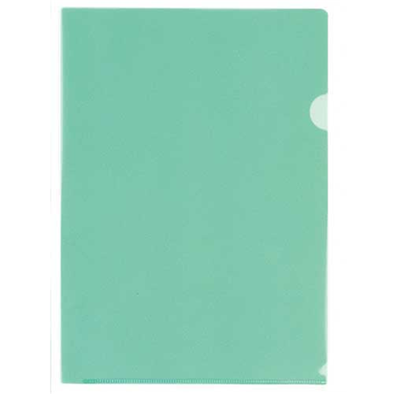 LIHITLAB クリヤーホルダー G6100-19 A4 緑 100枚 1個（ご注文単位1個）【直送品】