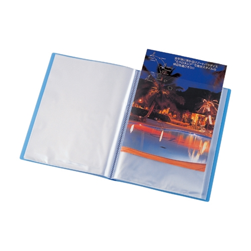 LIHITLAB クリヤーブック20P G3101-8 A4S ブルー 1個(ご注文単位1個)【直送品】