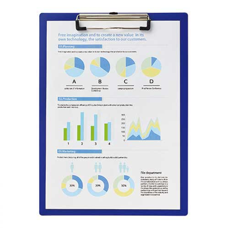 LIHITLAB 軽量クリップボード 抗菌 紺A2990-11 1個(ご注文単位1個)【直送品】
