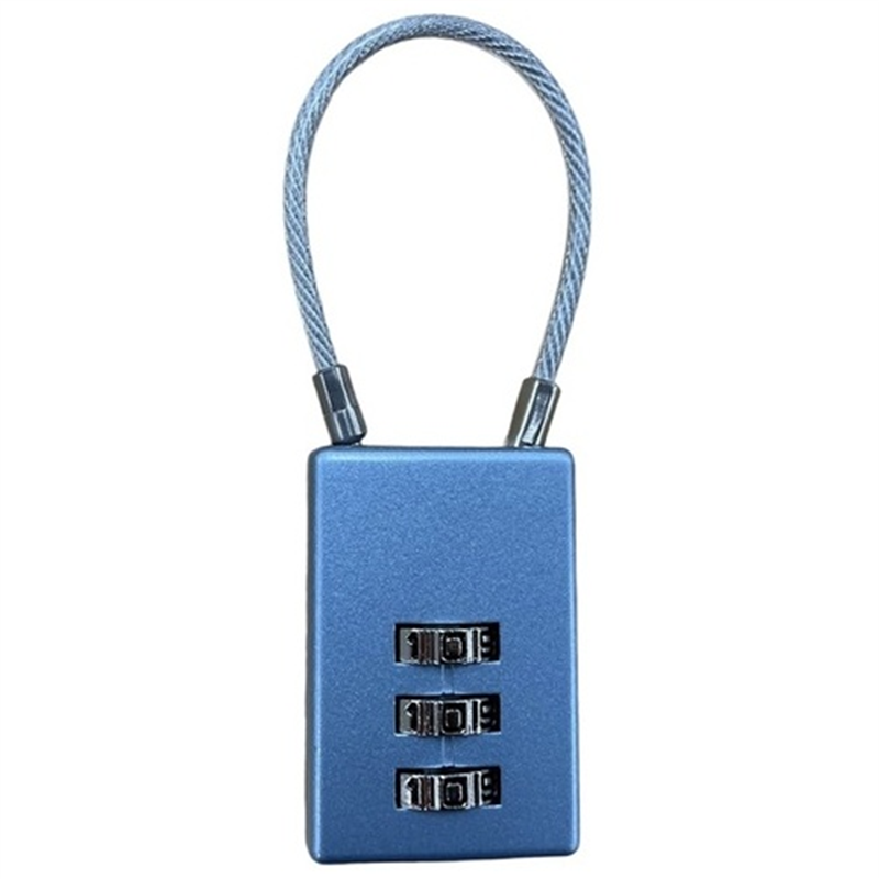 WAKI ケーブルロック可変式3段 メタリックブルー 1個(ご注文単位1個)【直送品】