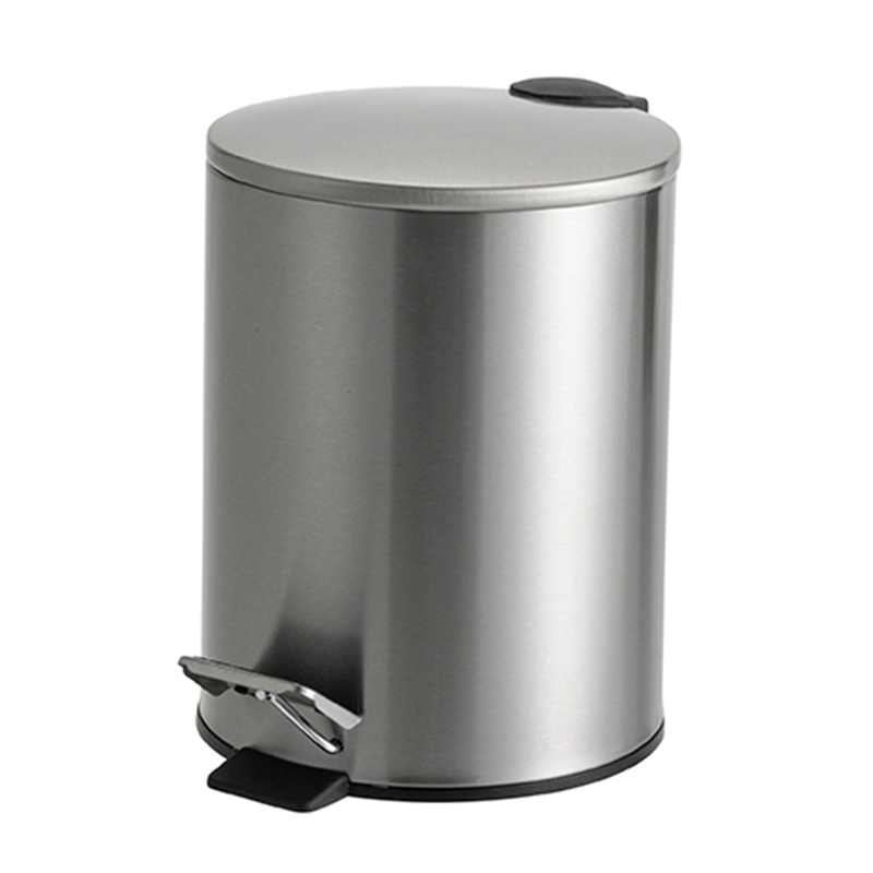 テラモト ペダルボックス(静音タイプ)ステン 5L 1個（ご注文単位1個）【直送品】