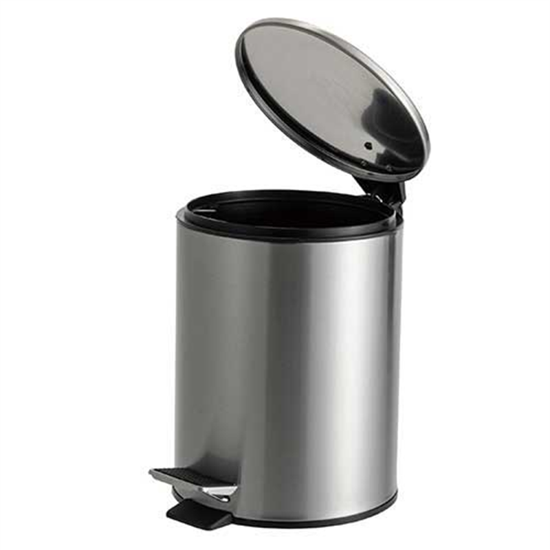 テラモト ペダルボックス(静音タイプ)ステン 5L 1個（ご注文単位1個）【直送品】