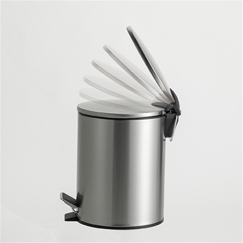 テラモト ペダルボックス(静音タイプ)ステン 5L 1個（ご注文単位1個）【直送品】