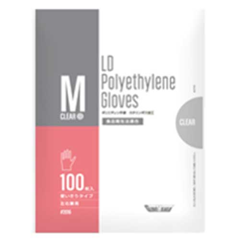 川西工業 ポリエチレン手袋 #2016 M 100枚入 1個（ご注文単位1個）【直送品】