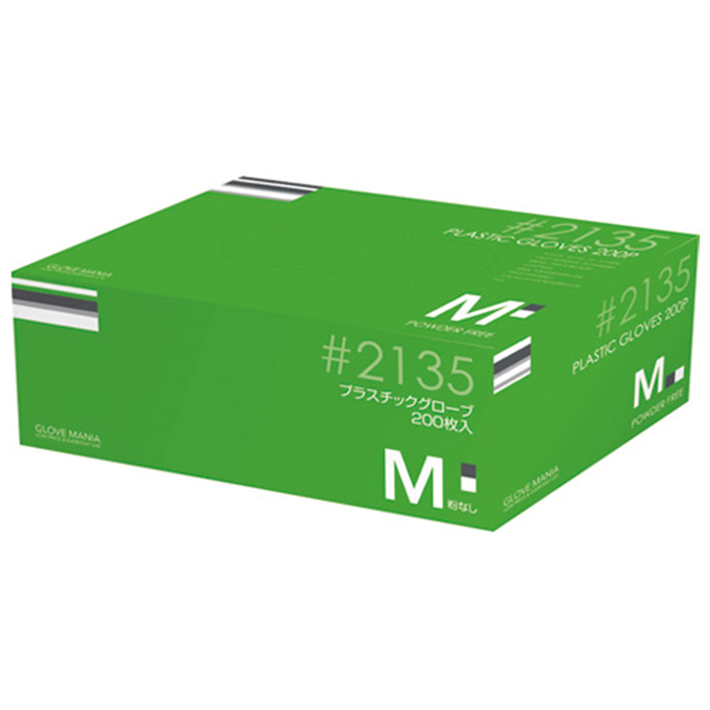 川西工業 プラスチックグローブ(粉なし)#2135 M 1個(ご注文単位1個)【直送品】