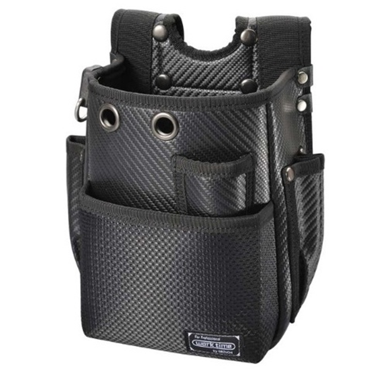 コヅチ 腰袋2段 ブラック WT-11BK 1個(ご注文単位1個)【直送品】