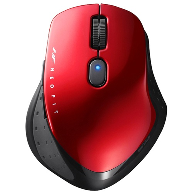 BUFFALO ワイヤレスBlueLEDマウス BSMBW510MRD 赤 1個（ご注文単位1個）【直送品】