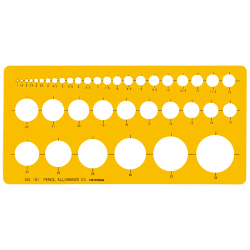 内田洋行 テンプレート円定規1-843-0101 1個(ご注文単位1個)【直送品】